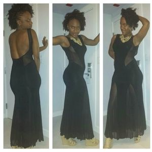 beautiful long black dress